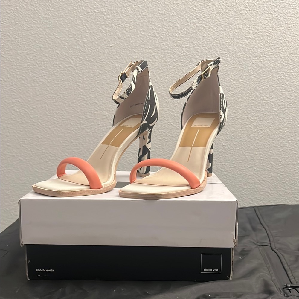 Dolce Vita Pink and Black Jayke Heels
